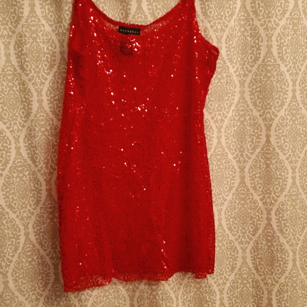 Metaphor Sheer Sequin cami